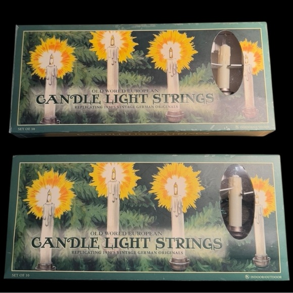 Old World European Candle Light Strings - NEW IN BOXES - Restoration Hardware - Picture 1 of 5